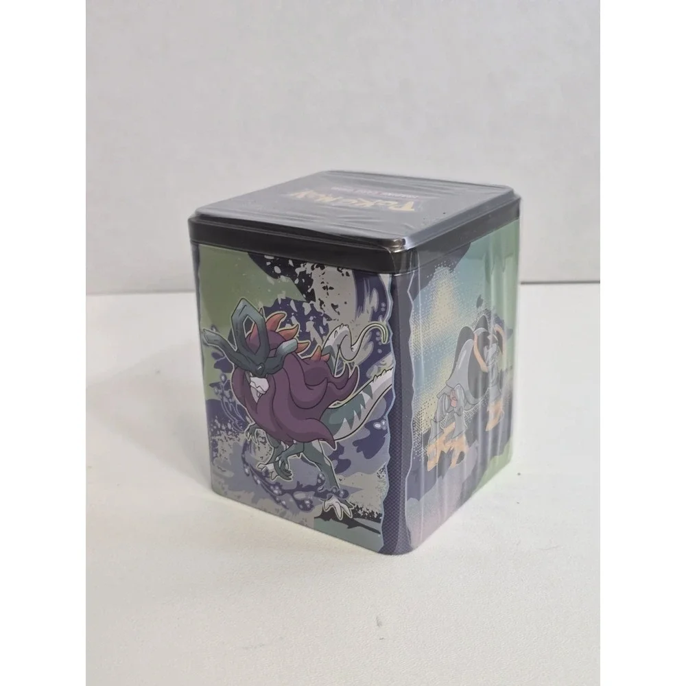 Pokemon TCG: Stacking Tin (Q1 2025) 3 Packs, 2 Stickers Sheets FACTORY SEALED